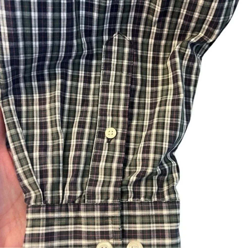 J. Crew Mens Button Down Plaid‎ Shirt Size L  100% Cotton